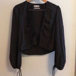 Urban outfitters tie blouse